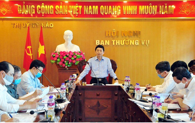 Kiểm tra việc lãnh đạo, chỉ đạo, triển khai thực hiện công tác tổ chức đại hội đảng bộ các cấp nhiệm kỳ 2020 - 2025 tại thị xã Mỹ Hào