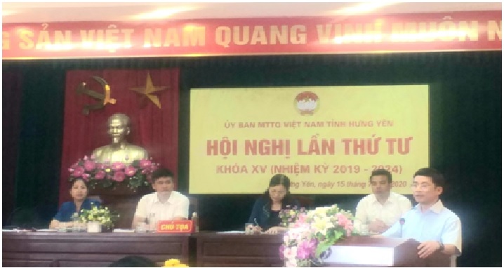 Hội nghị lần thứ tư Uỷ ban MTTQ Việt Nam tỉnh khoá XV, nhiệm kỳ 2019 - 2024