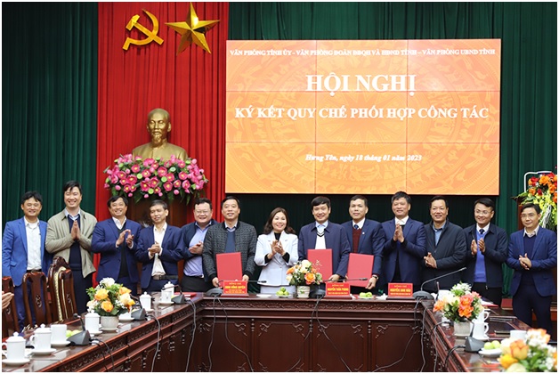 Văn phòng Tỉnh ủy, Văn phòng Đoàn đại biểu Quốc hội và HĐND tỉnh,  Văn phòng UBND tỉnhký Quy chế phối hợp công tác