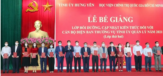 Bế giảng lớp bồi dưỡng, cập nhật kiến thức đối với cán bộ diện Ban Thường vụ Tỉnh ủy quản lý năm 2021 (lớp thứ hai)